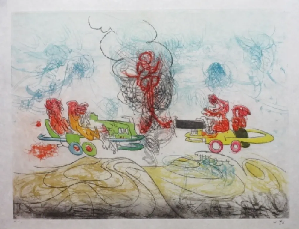 Aguafuerte Y Aguatinta Matta - Les Oh' Tomobiles (Planche 3)