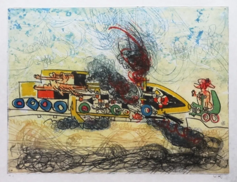 Aguafuerte Y Aguatinta Matta - Les Oh' Tomobiles (Planche 4)