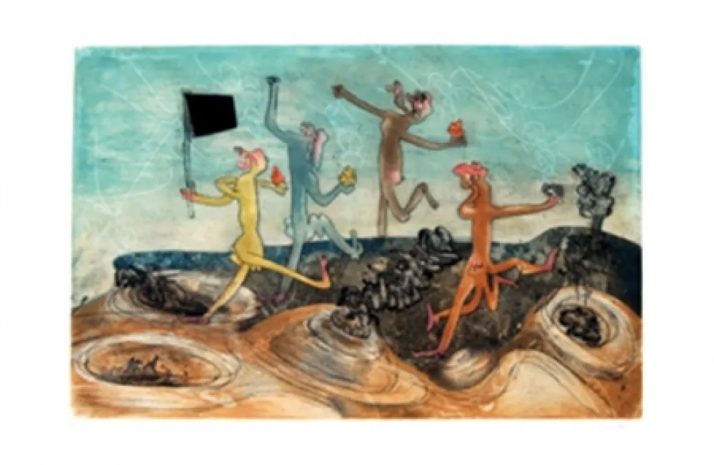 Litografía Matta - Les suissides