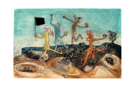 Litografía Matta - Les suissides