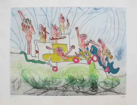 Aguafuerte Y Aguatinta Matta - Oh! Tomobiles