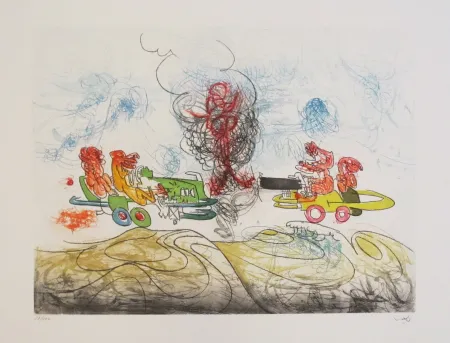 Aguafuerte Y Aguatinta Matta - Oh! Tomobiles