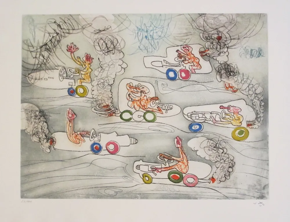 Aguafuerte Y Aguatinta Matta - Oh! Tomobiles