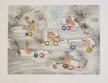 Aguafuerte Y Aguatinta Matta - Oh! Tomobiles