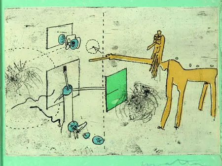 Aguafuerte Y Aguatinta Matta - PAROLES PEINTES (1959) 10 gravures originales de Max Ernst, Jacques Hérold, Wifredo Lam, Sébastian Matta et DorotheaTanning. Poèmes d’Alain Bosquet.