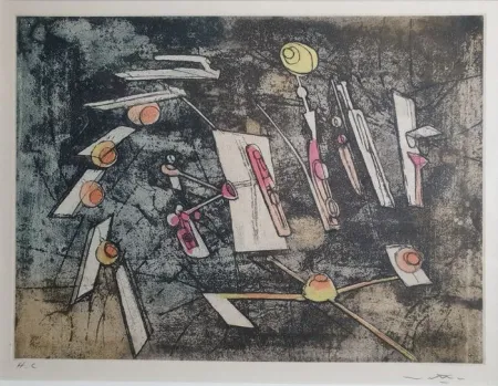 Aguafuerte Y Aguatinta Matta - Passage et sage du couple planche I