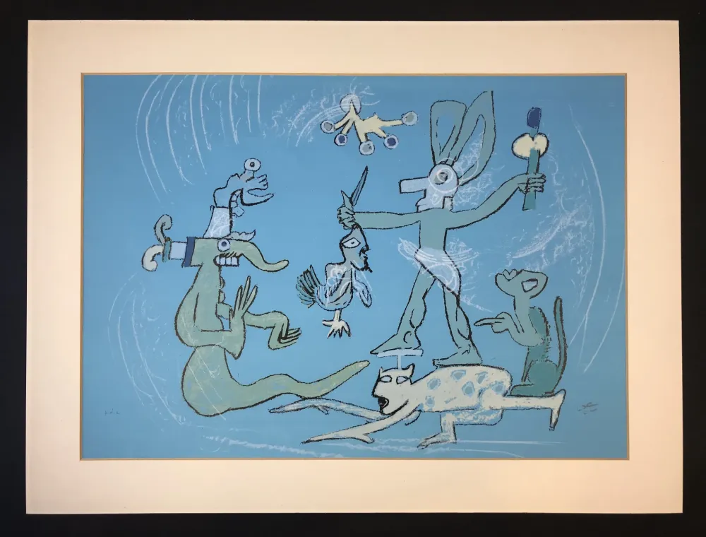 Litografía Matta - Resumen de iguana ( from Verbo America ) 