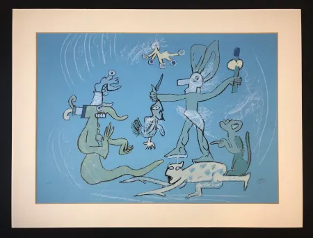 Litografía Matta - Resumen de iguana ( from Verbo America ) 