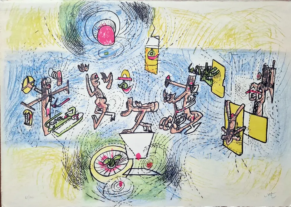 Litografía Matta - Sans titre