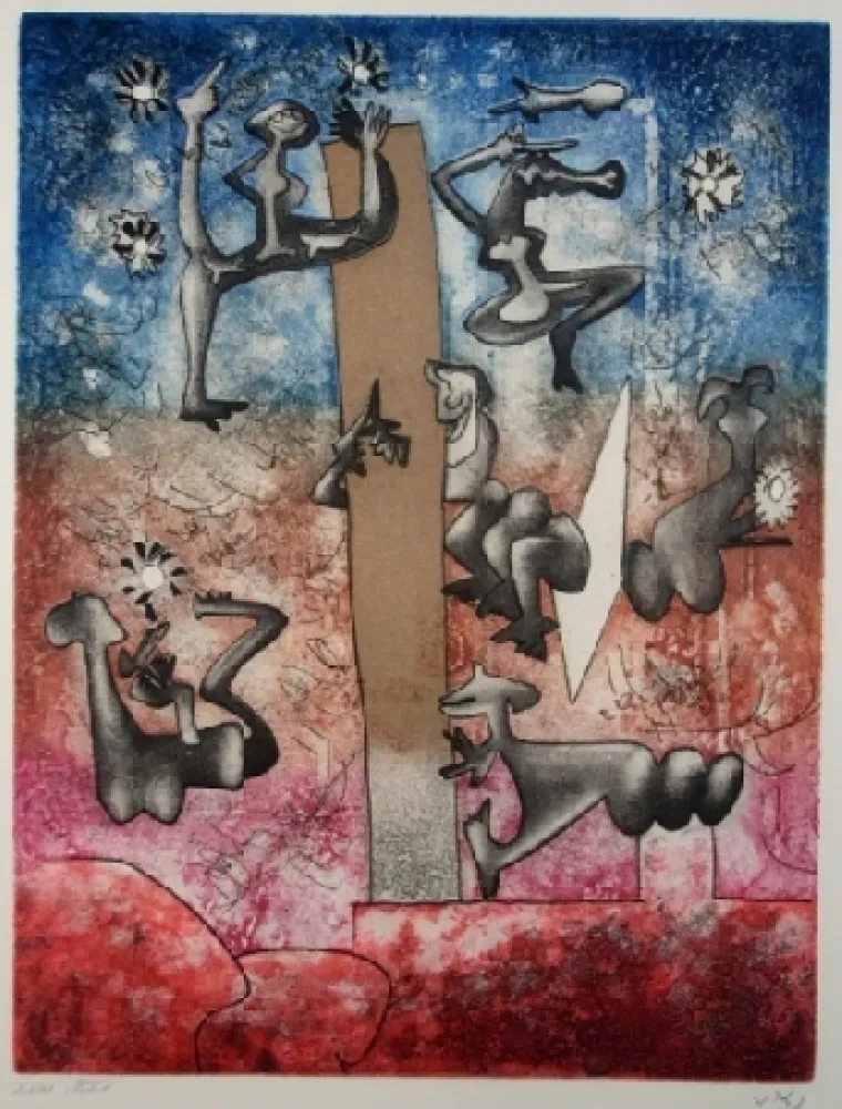 Aguafuerte Y Aguatinta Matta - Sans titre, 1975