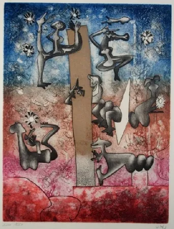Aguafuerte Y Aguatinta Matta - Sans titre, 1975