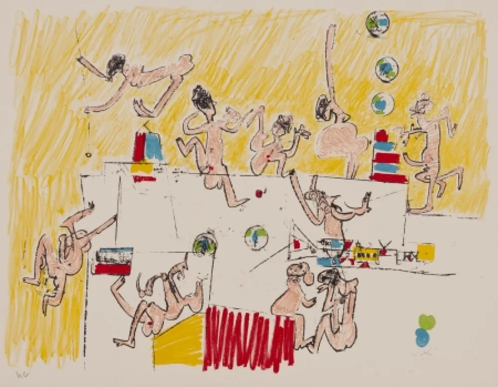 Litografía Matta - Sans titre