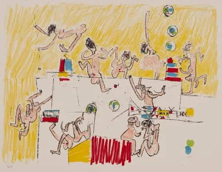 Litografía Matta - Sans titre