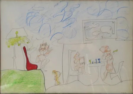 Sin Técnico Matta - Sans Titre 3 Original Pastel/Drawing on Paper