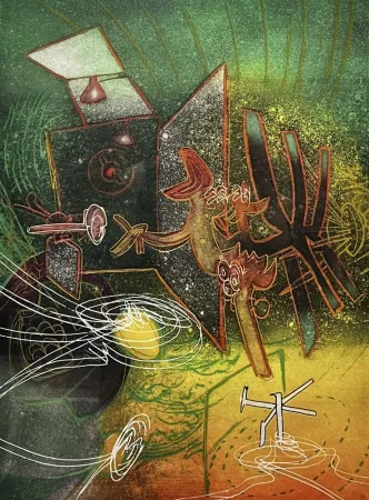 Grabado Matta - Seasons from hell, Feu, Feu sur moi