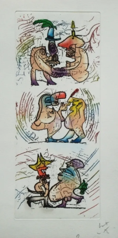 Aguafuerte Y Aguatinta Matta - Ubu Roi (planche 2)