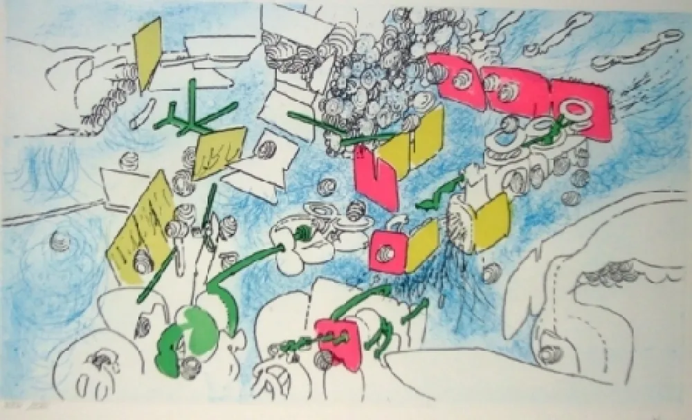 Litografía Matta - Un pourquoi final