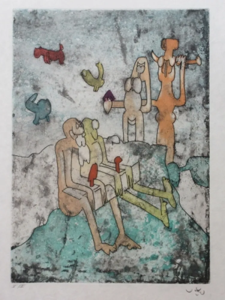 Aguafuerte Y Aguatinta Matta - Vivante mortalité (Planche 1)