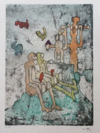 Aguafuerte Y Aguatinta Matta - Vivante mortalité (Planche 1)