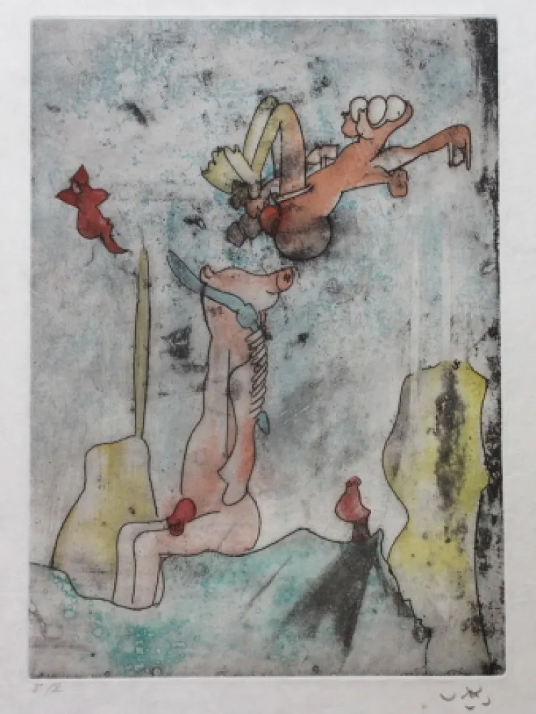 Aguafuerte Y Aguatinta Matta - Vivante mortalité (Planche 5)