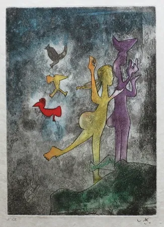 Aguafuerte Y Aguatinta Matta - Vivante Mortalité (Planche 6 )