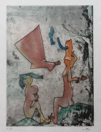 Aguafuerte Y Aguatinta Matta - Vivante mortalité (Planche 7)