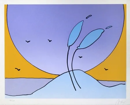 Serigrafía Max - SPACE FLOWERS II