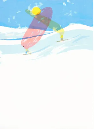 Litografía Mcdonald  - Ski Couple