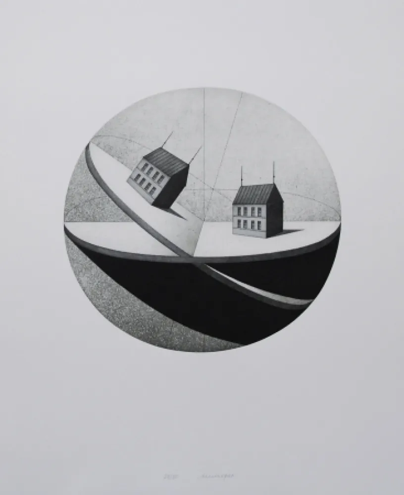 Aguafuerte Y Aguatinta Meckseper - Schiefe Ebene