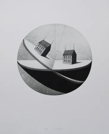 Aguafuerte Y Aguatinta Meckseper - Schiefe Ebene