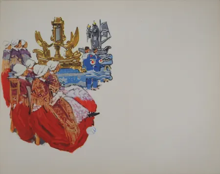 Heliograbado Méheut - Bretagne, Hommage aux Marins