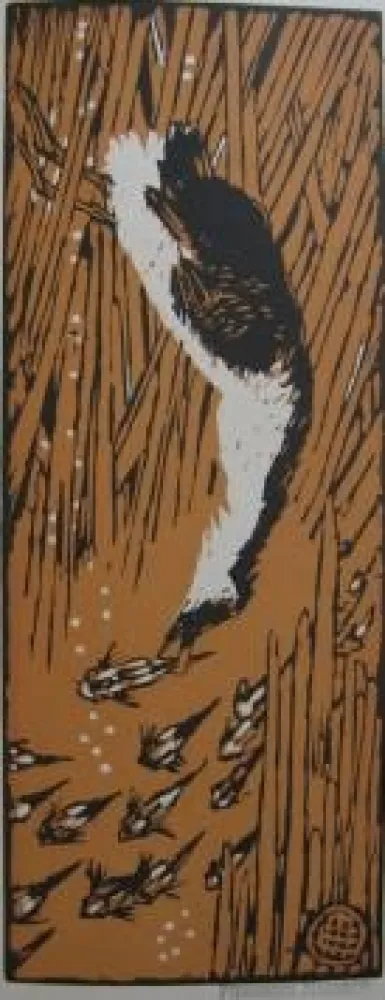 Grabado En Madera Méheut - Gode chassant