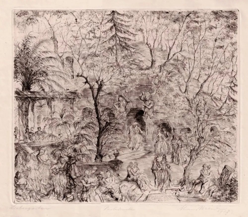 Aguafuerte Meid - Liebesgarten / Garden of Love