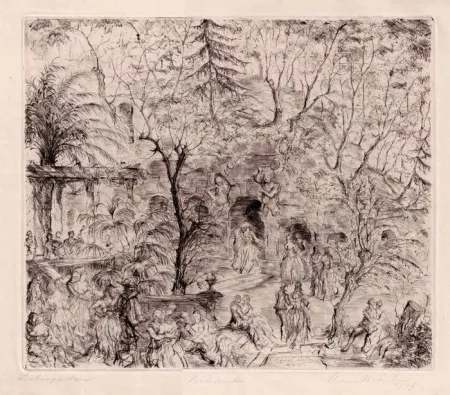 Aguafuerte Meid - Liebesgarten / Garden of Love