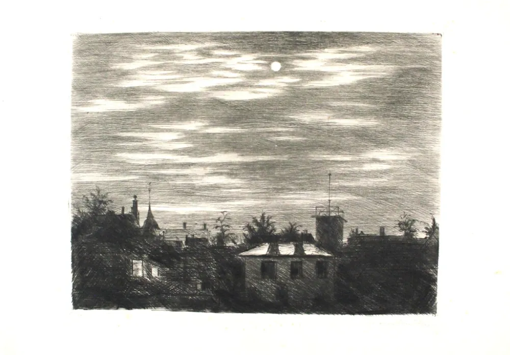 Grabado Meid - Steglitzer Mondnacht