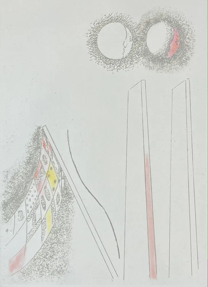 Aguafuerte Y Aguatinta Melotti - FM 13. bandiera, lune e parallelepipedi