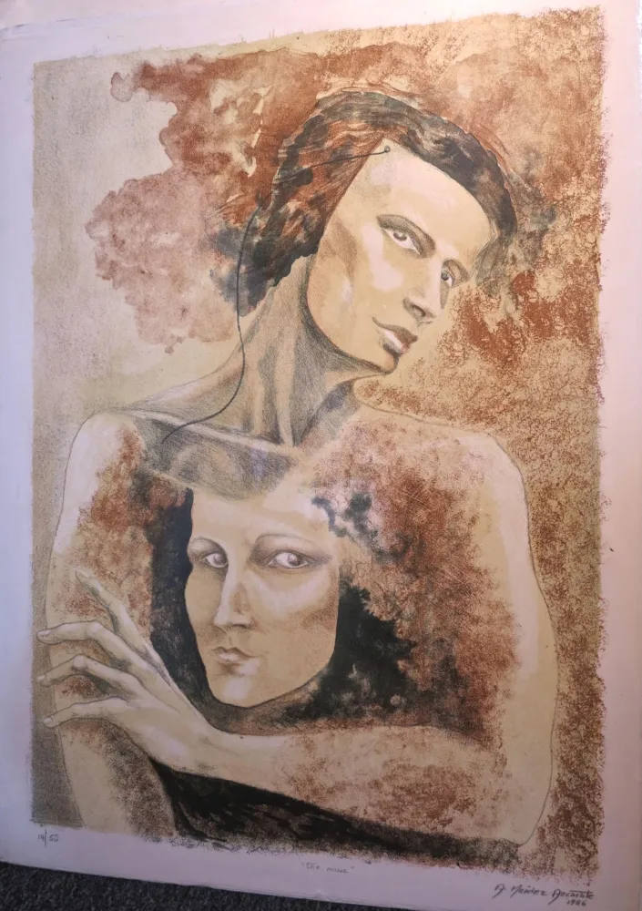 Litografía Mendez Azcarate - The Muse