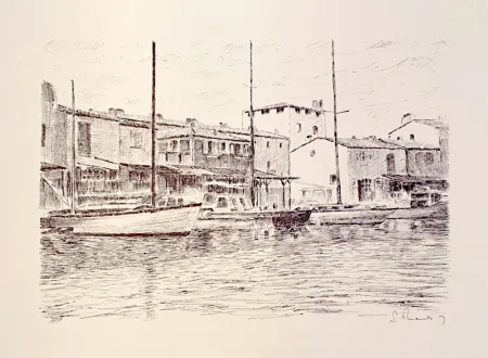 Litografía Mendjisky - Port Grimaud