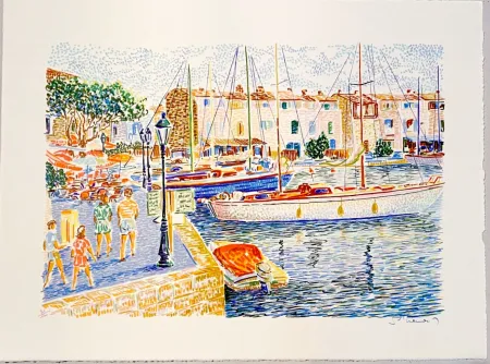 Litografía Mendjisky - Port Grimaud