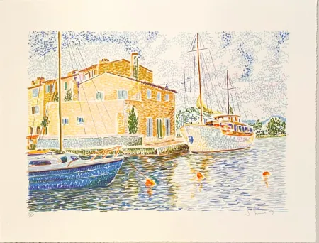 Litografía Mendjisky - Port Grimaud