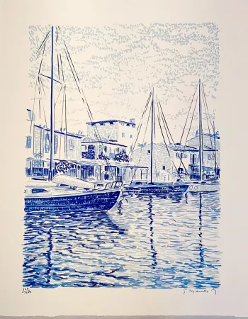 Litografía Mendjisky - Port Grimaud