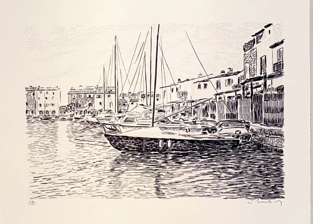 Litografía Mendjisky - Port Grimaud