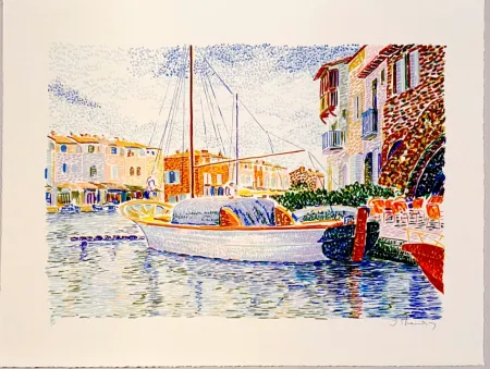 Litografía Mendjisky - Port Grimaud
