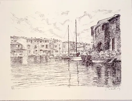 Litografía Mendjisky - Port Grimaud