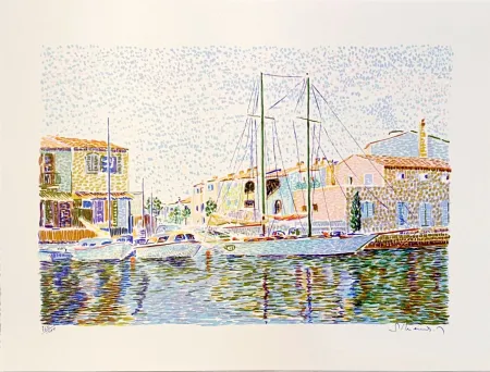Litografía Mendjisky - Port Grimaud
