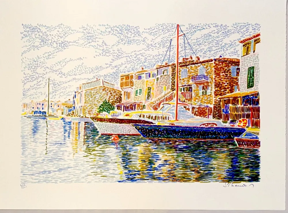 Litografía Mendjisky - Port Grimaud