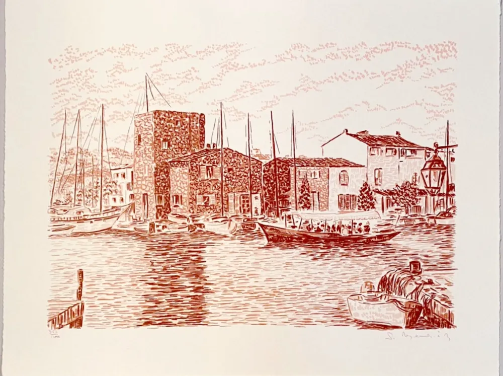 Litografía Mendjisky - Port Grimaud