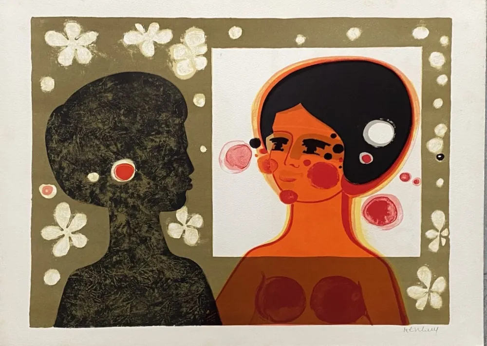 Litografía Menguy - La confrontation I