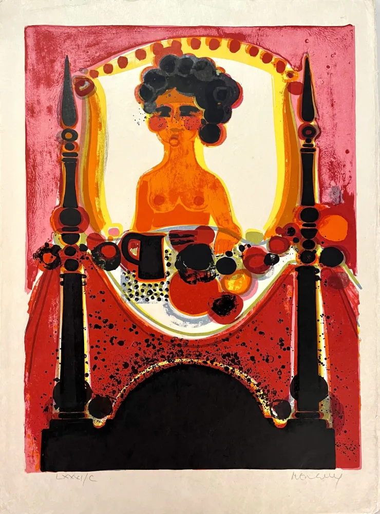 Litografía Menguy - Le Petit-Déjeuner