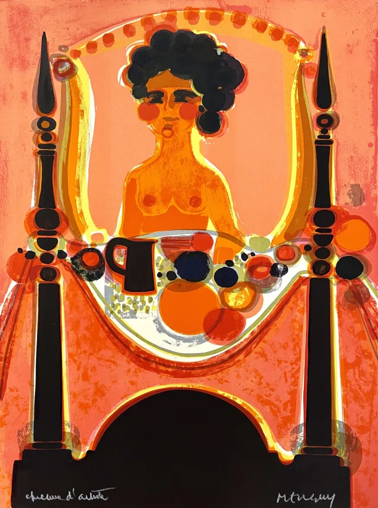 Litografía Menguy - Le Petit-Déjeuner